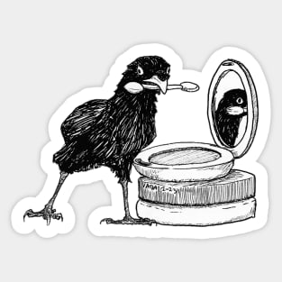 Compact Crow Sticker